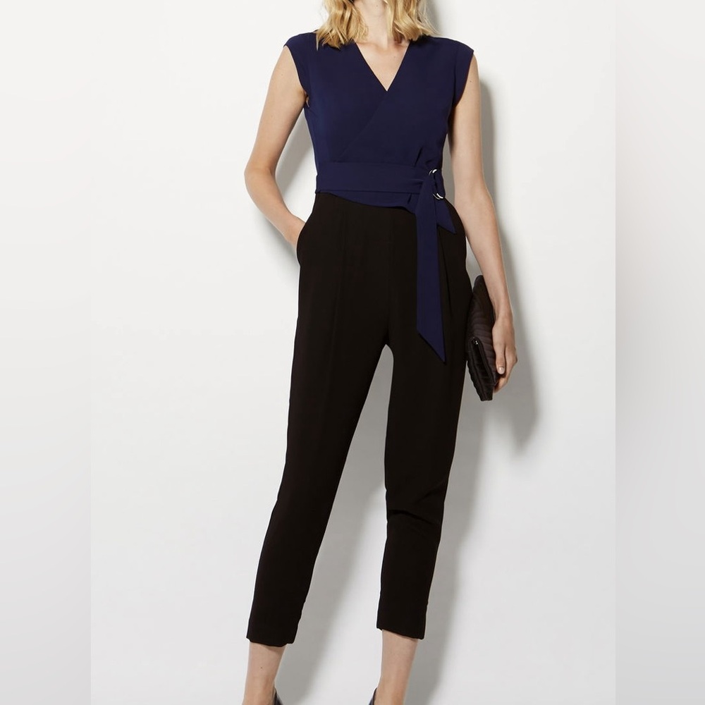 Karen Millen Navy and Black Jumpsuit